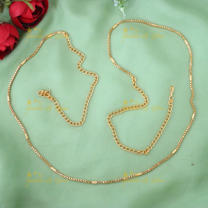 Stunning Gold-Toned Hip Chain for Festive Shine