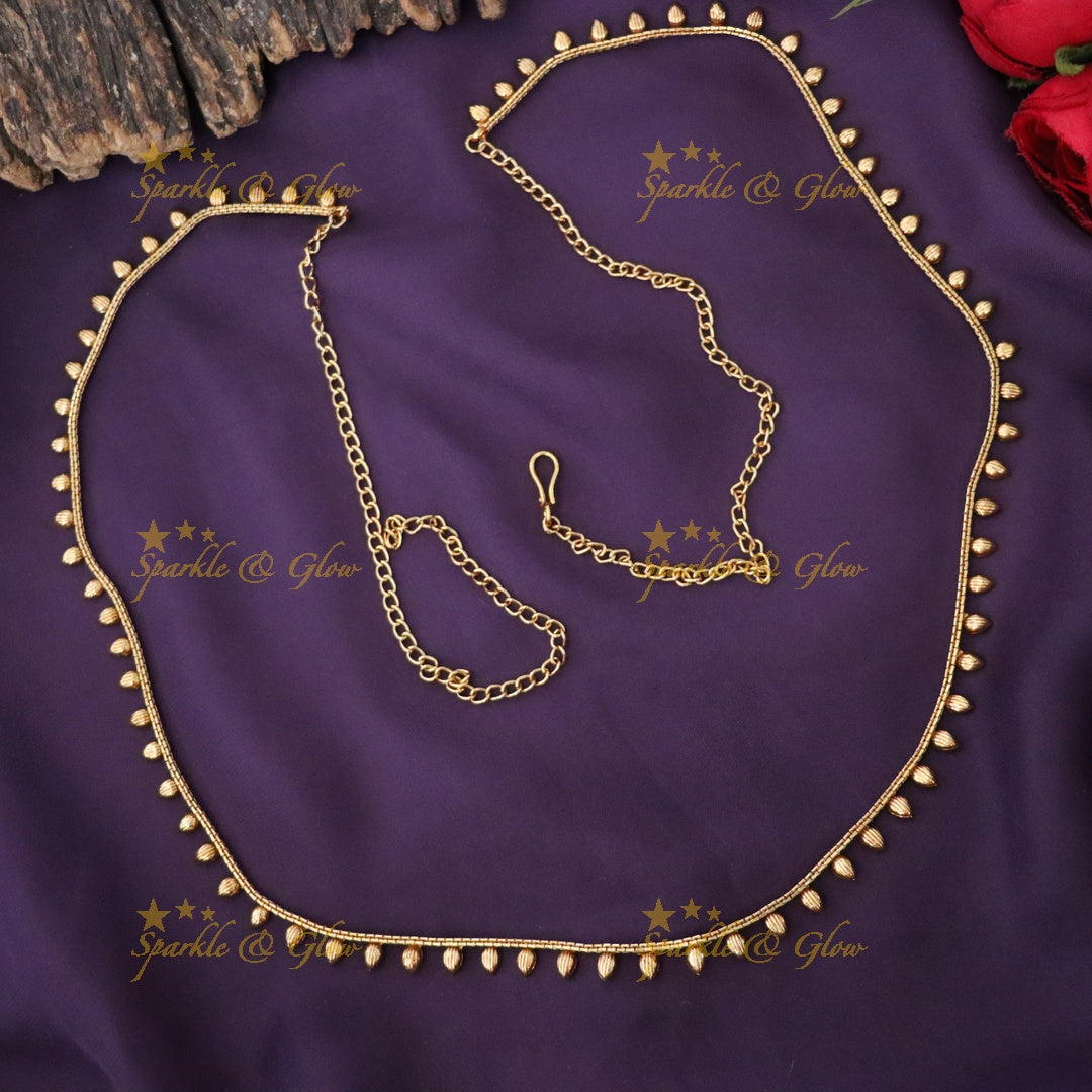 Exquisite Gold-Toned Hip Chain for Festive Wear