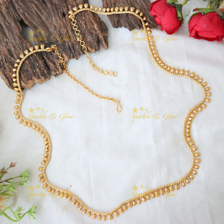 Gold-Plated Hip Chain for Festive Glamorous Look