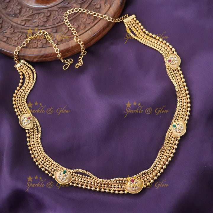 Elegant Gold-Toned Hip Chain for Weddings & Celebrations