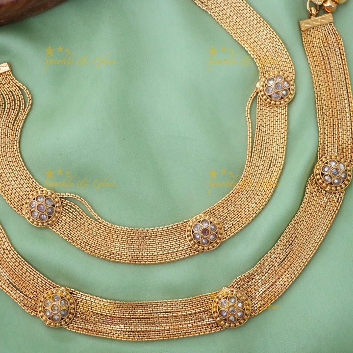 Mesmerizing Gold-Plated Anklet for Celebrations