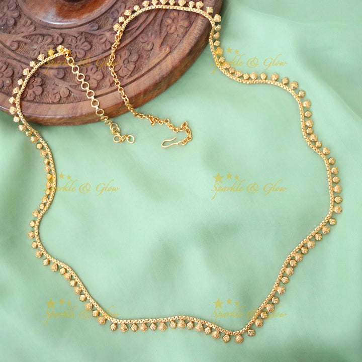 Elegantly Crafted Gold Festive Hip Chain | Sparkle & Glow