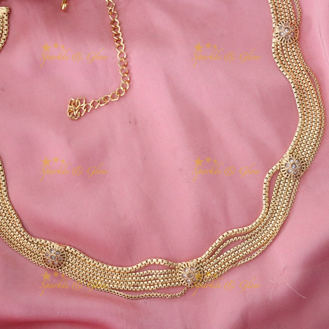Exquisite Gold-Tone Festive Hip Chain Jewelry