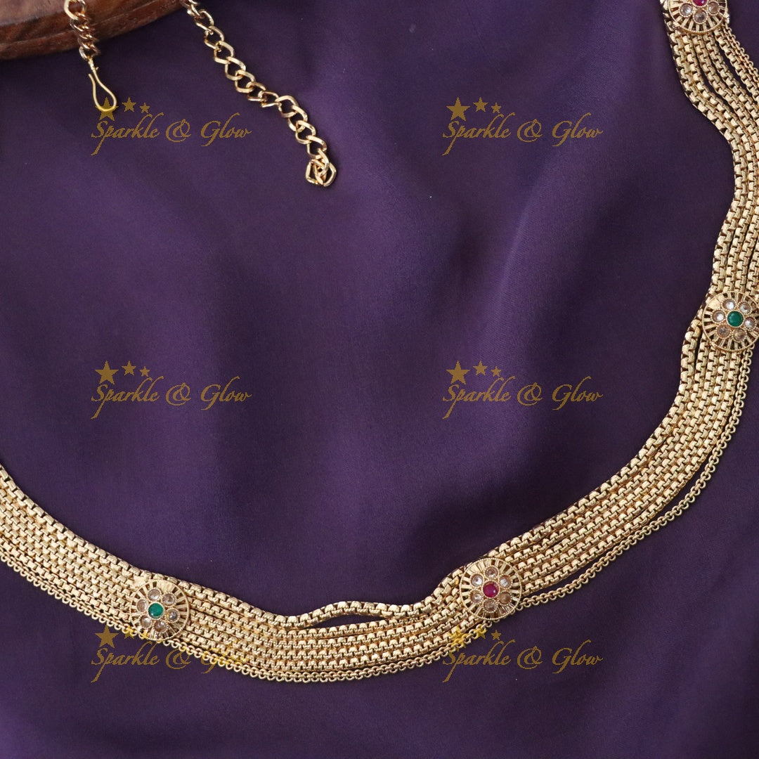 Exquisite Gold-Tone Festive Hip Chain Jewelry