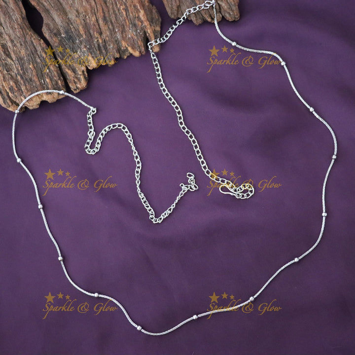 Elegant Silver Plated Hip Chain for Festive Wear