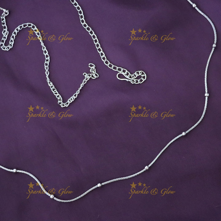 Elegant Silver Plated Hip Chain for Festive Wear