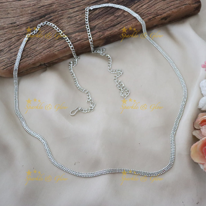 Exquisite Silver Hip Chain for Festive & Wedding Glam