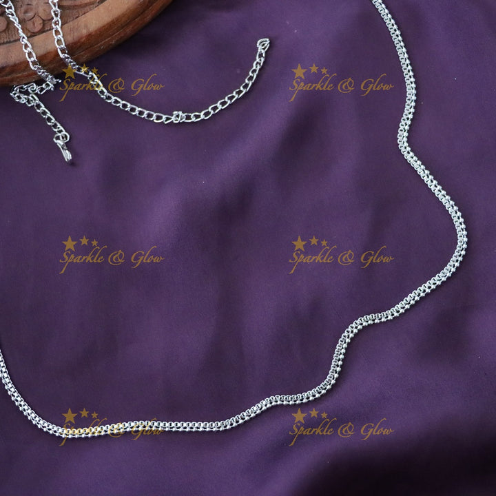 Elegant Silver Hip Chain for Weddings & Celebrations
