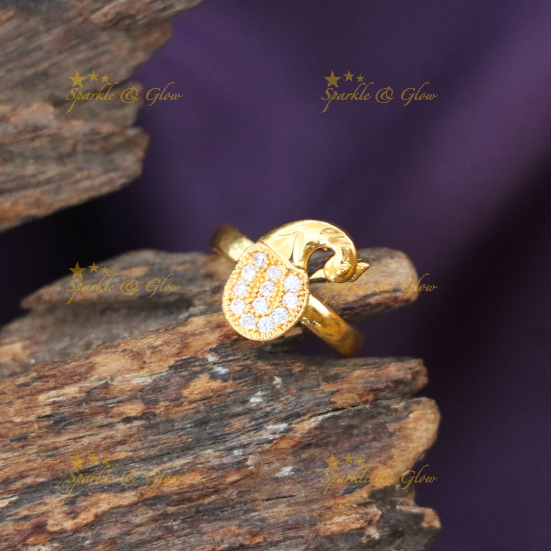 Elegant Gold-Plated Ring - Perfect for Weddings & Festivals