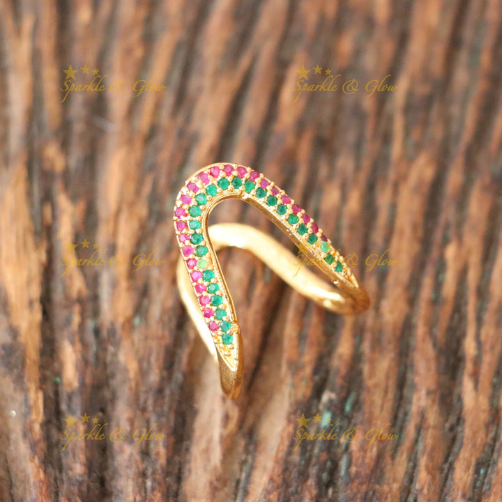 Exquisite Microgold Festive Finger Ring