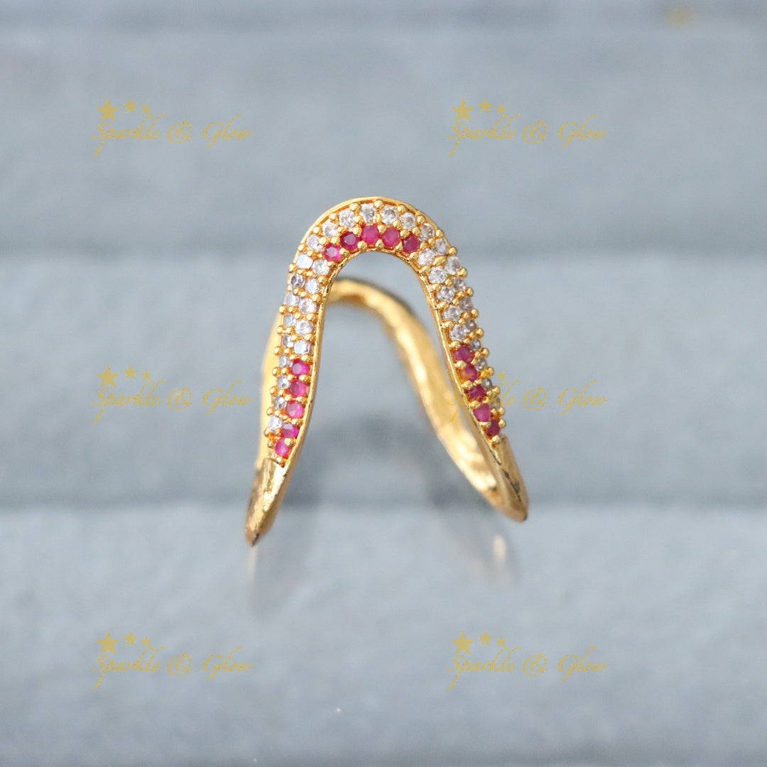 Exquisite Microgold Festive Finger Ring