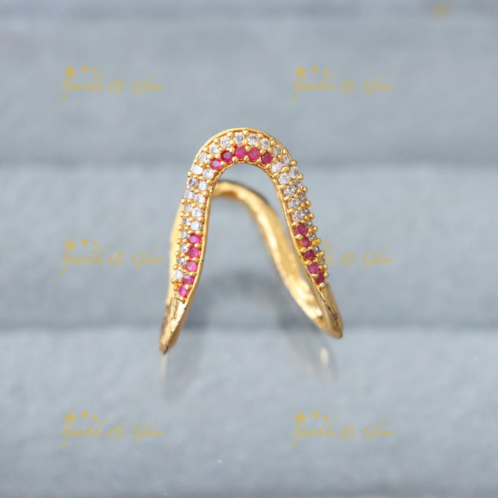 Exquisite Microgold Festive Finger Ring