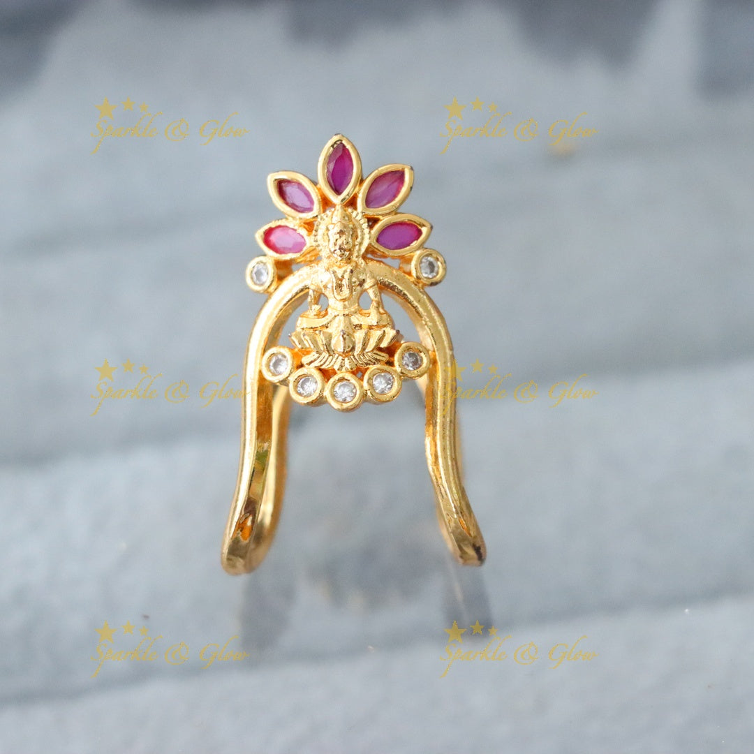 Radiant Temple Design Microgold Finger Ring
