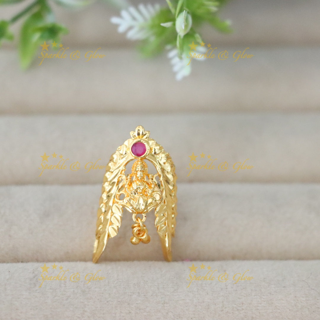 Exquisite Temple Design Microgold Finger Ring