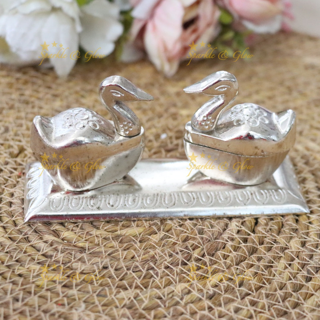 Exquisite Silver Swan Set for Festive and Wedding Gifts