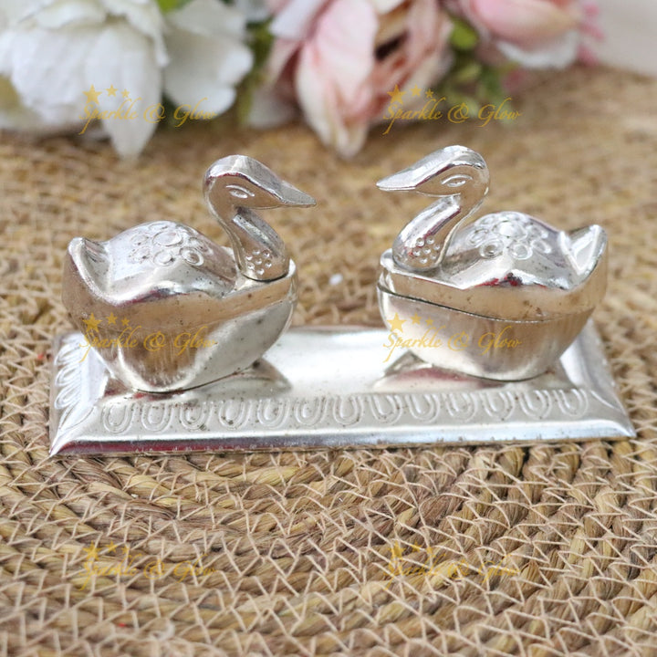 Exquisite Silver Swan Set for Festive and Wedding Gifts