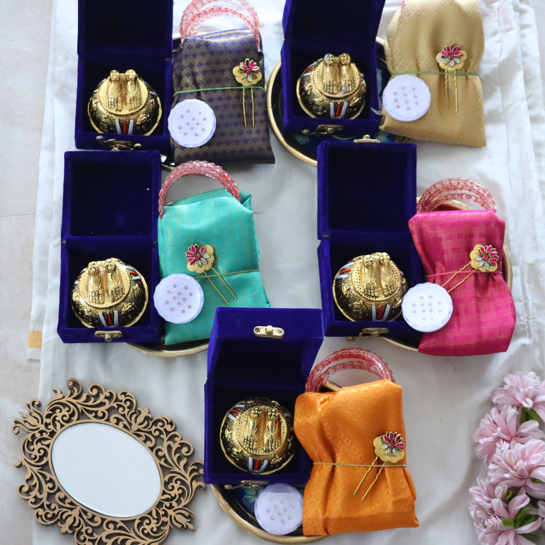 Exquisite Lord Srinivasa Feet Gift Set - Ideal for Festivities