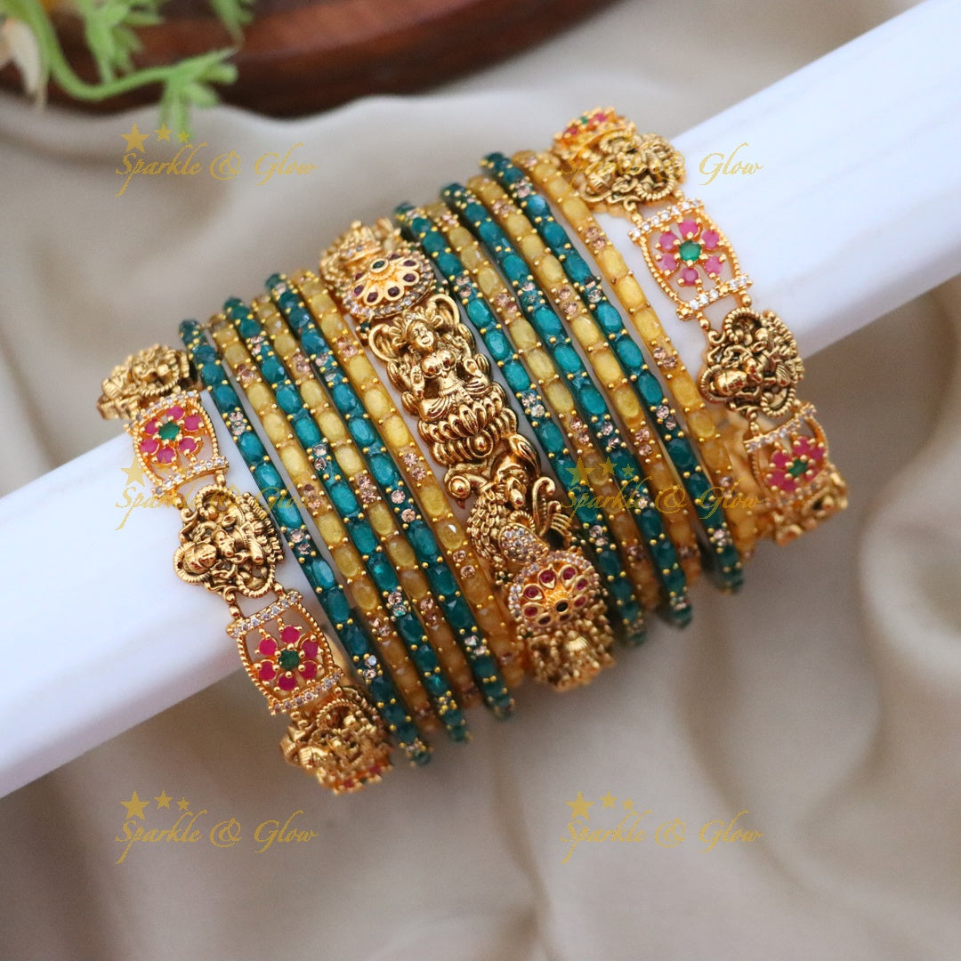 Exquisite Lakshmi Kemp Bridal Bangles Set Online