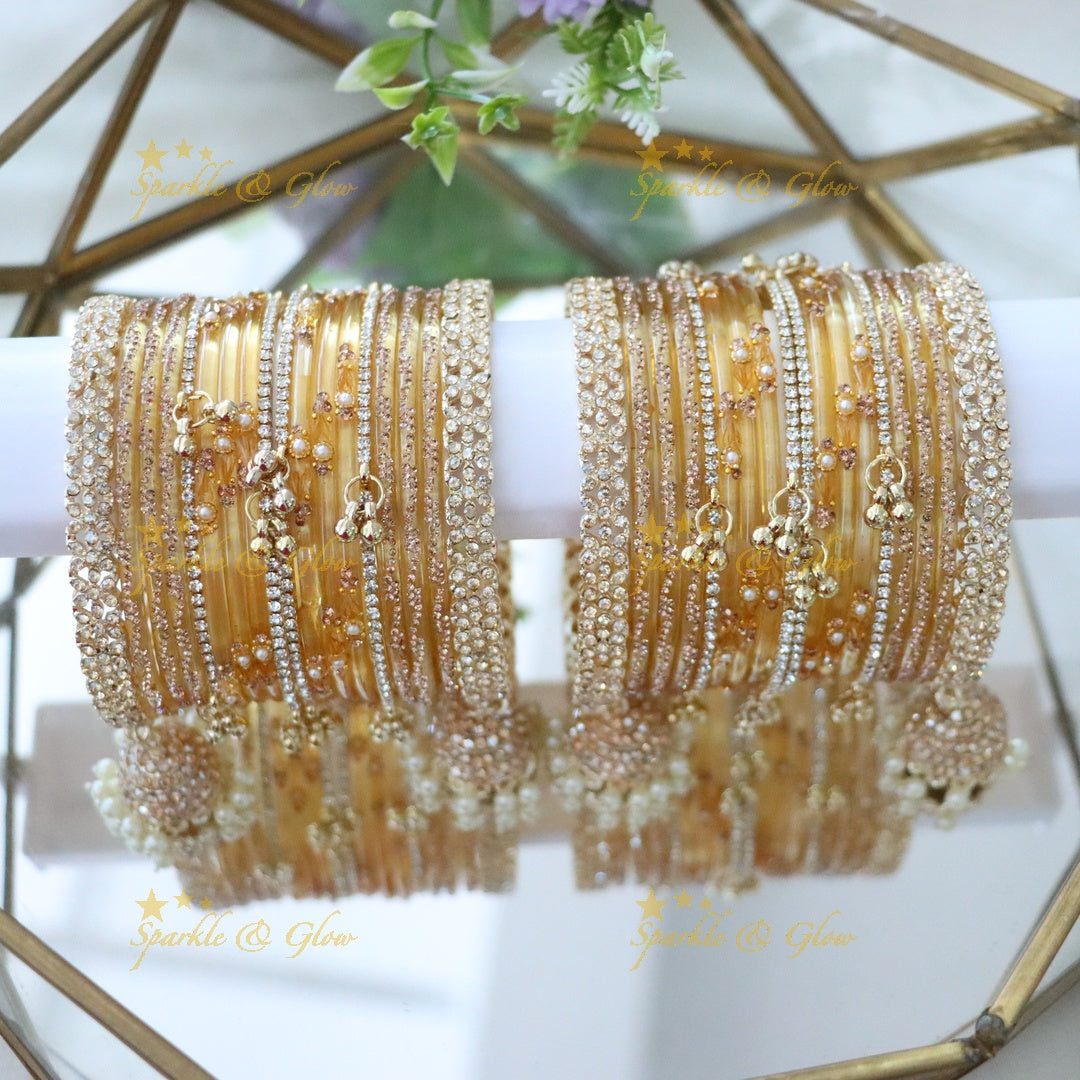 Exquisite Gungroo Jhumka Bridal Bangles - Elegance Redefined
