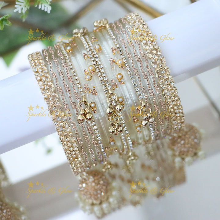 Exquisite Gungroo Jhumka Bridal Bangles - Elegance Redefined