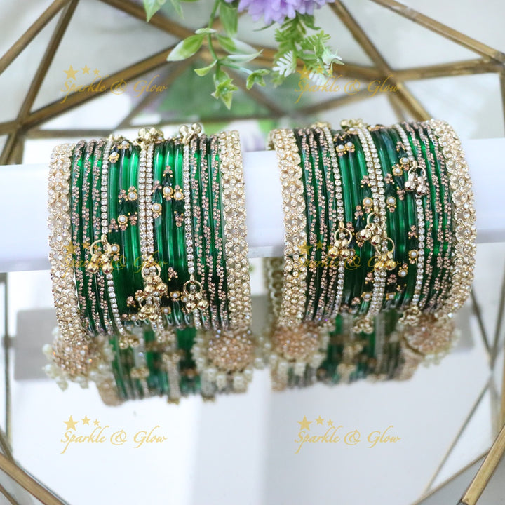 Exquisite Gungroo Jhumka Bridal Bangles - Elegance Redefined