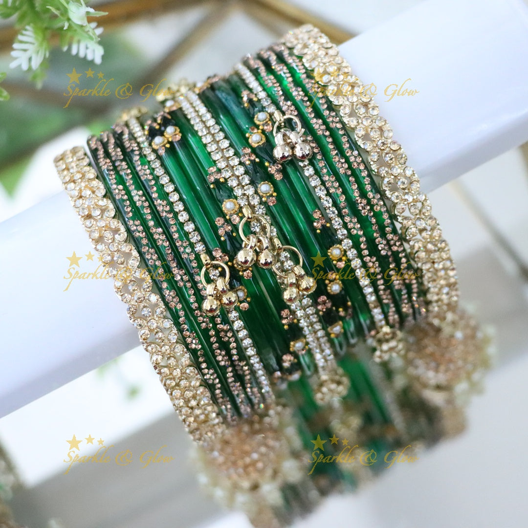 Exquisite Gungroo Jhumka Bridal Bangles - Elegance Redefined