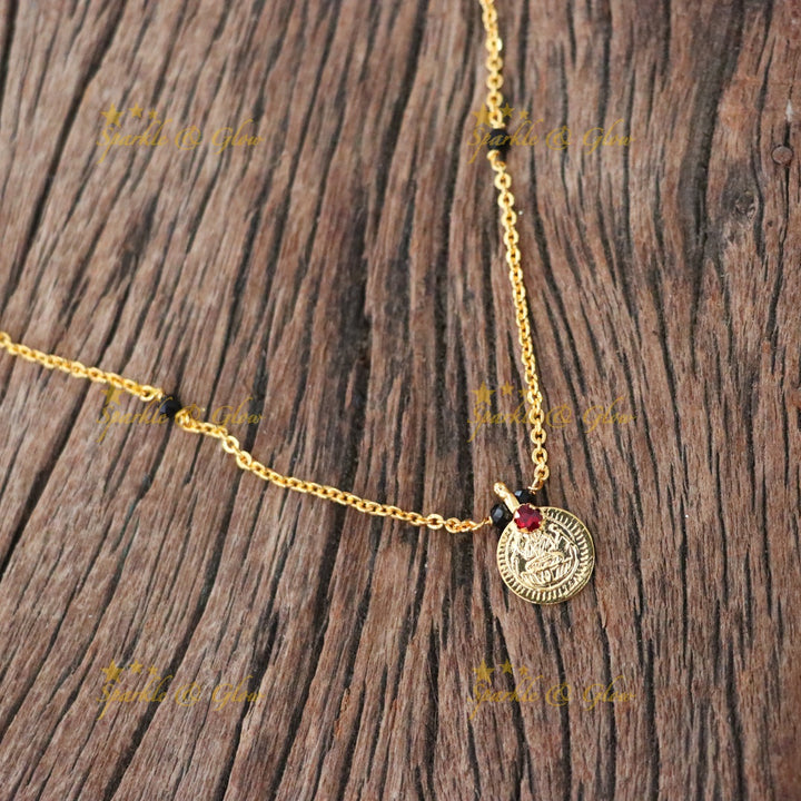 Elegant Gold-Plated Mangal Sutra Necklace Adds Charm