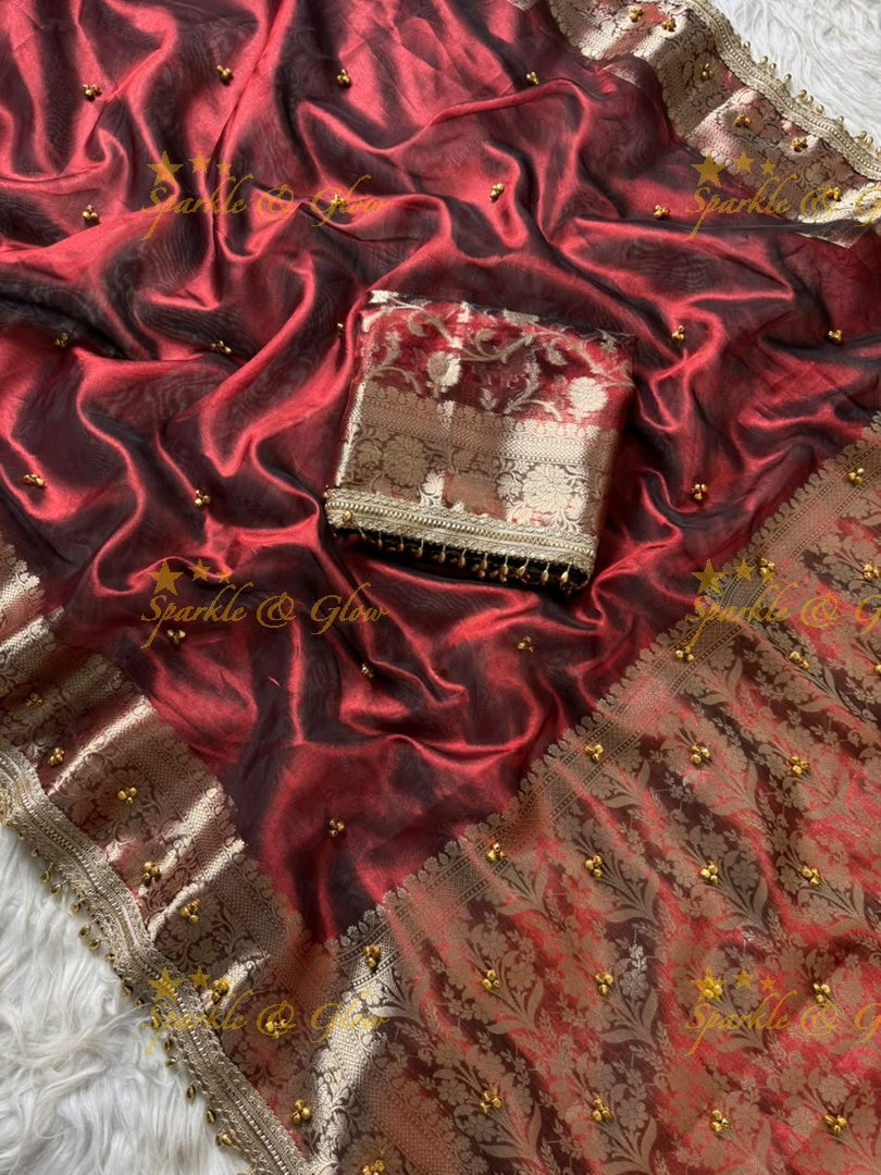 Exquisite Banarasi Ghungroo Saree for Grand Occasions