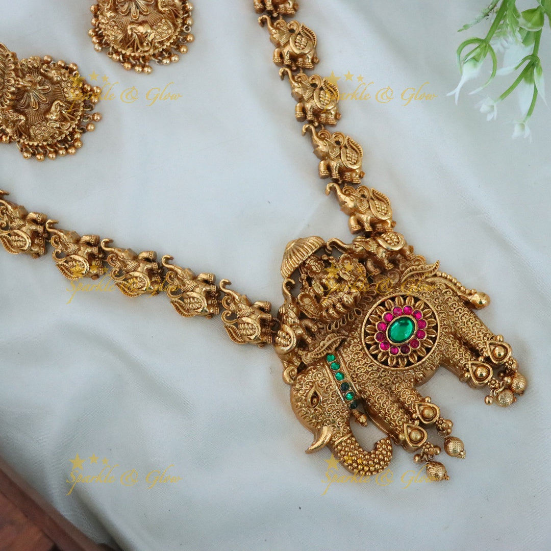 Exquisite Gold-Toned Necklace Set for Weddings & Festivals