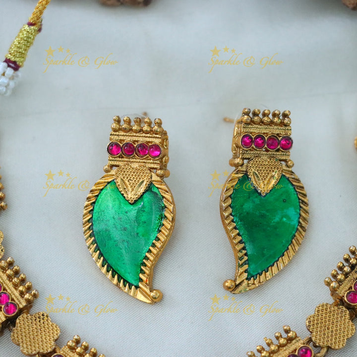 Luxurious Kerala Gold-Plated Necklace Set