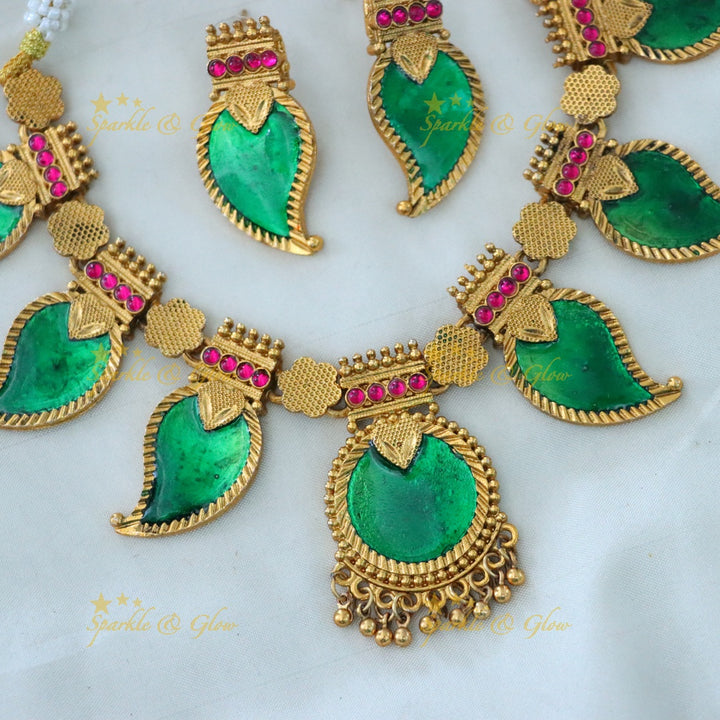 Luxurious Kerala Gold-Plated Necklace Set