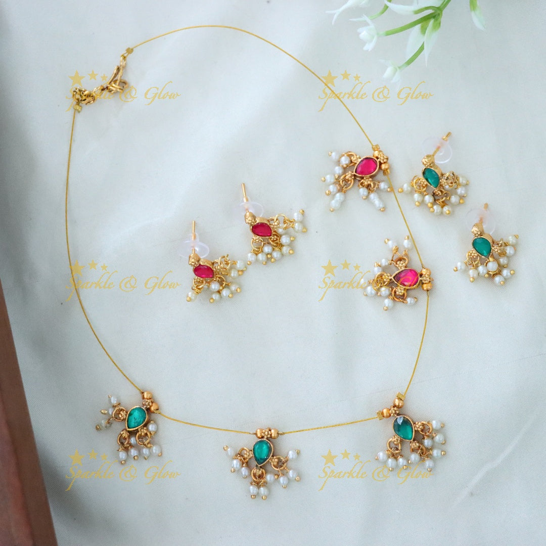 Gorgeous Gold Necklace with Pearls for Festive Occasions