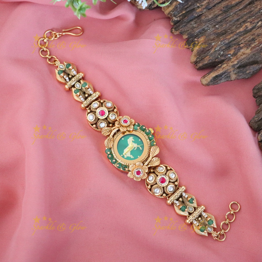 Exquisite Gold Heritage Festive Watch | Sparkle & Glow