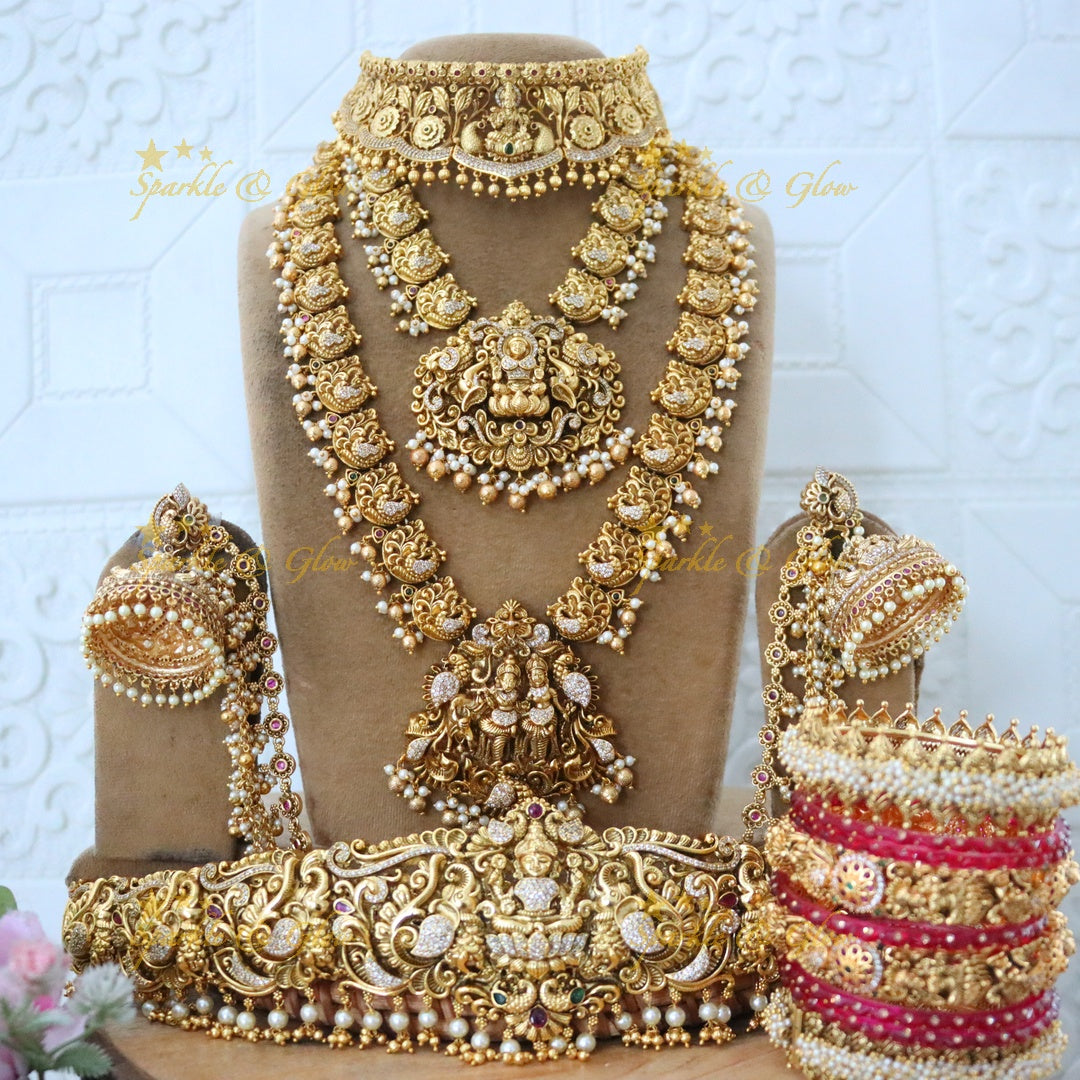 Elegant Temple Bridal Jewellery Set - Traditional Charm