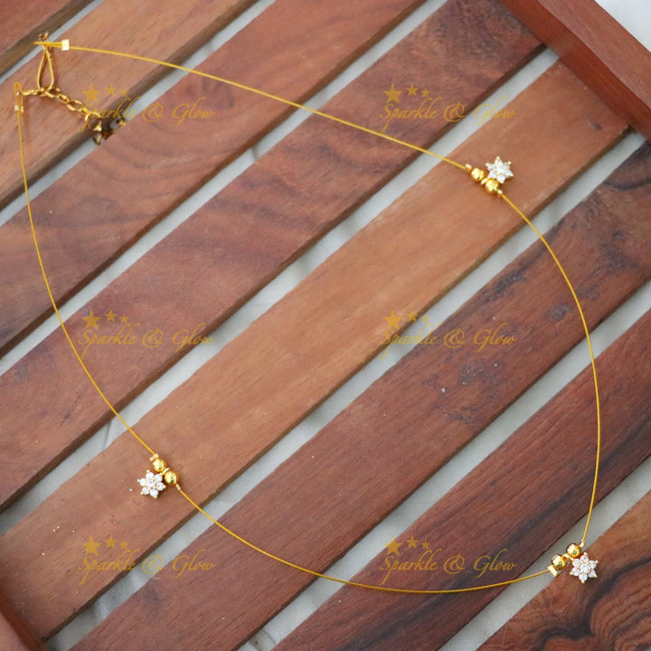 Exquisite Invisible Gold Necklace for Weddings