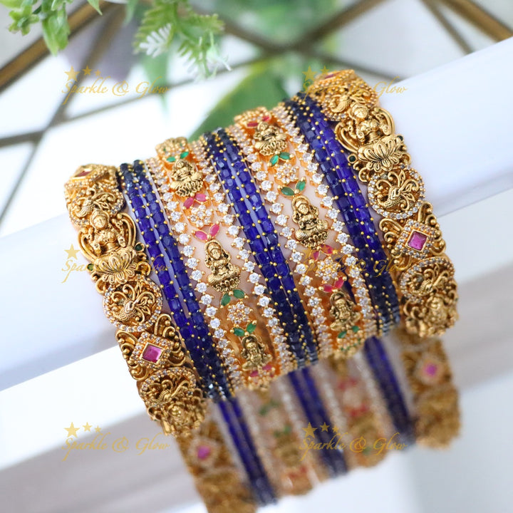 Lakshmi Floral Kemp Bangle Set – Divine Elegance