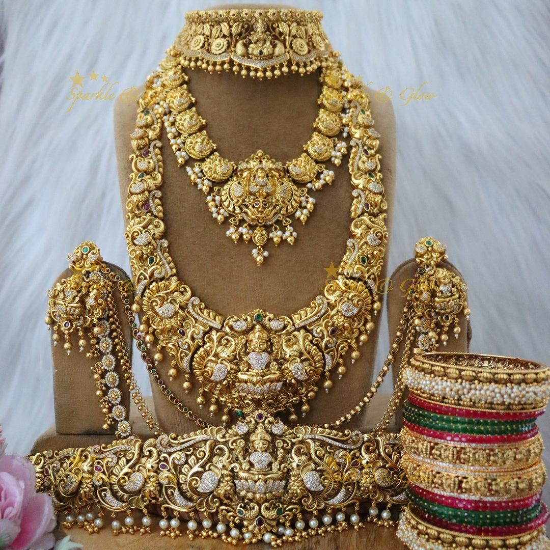 Elegant Temple Bridal Jewellery Set - Traditional Charm