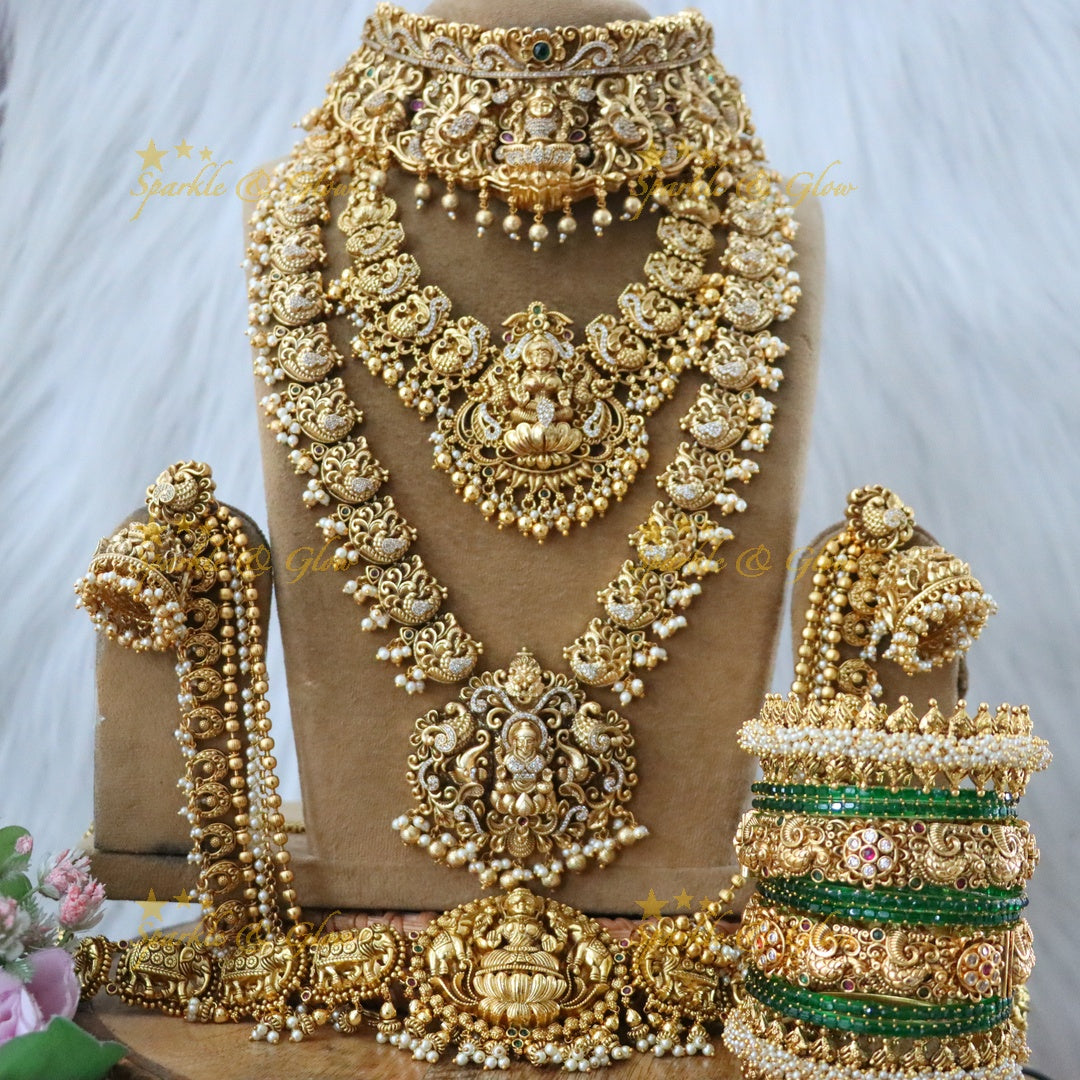 Elegant Temple Bridal Jewellery Set - Traditional Charm