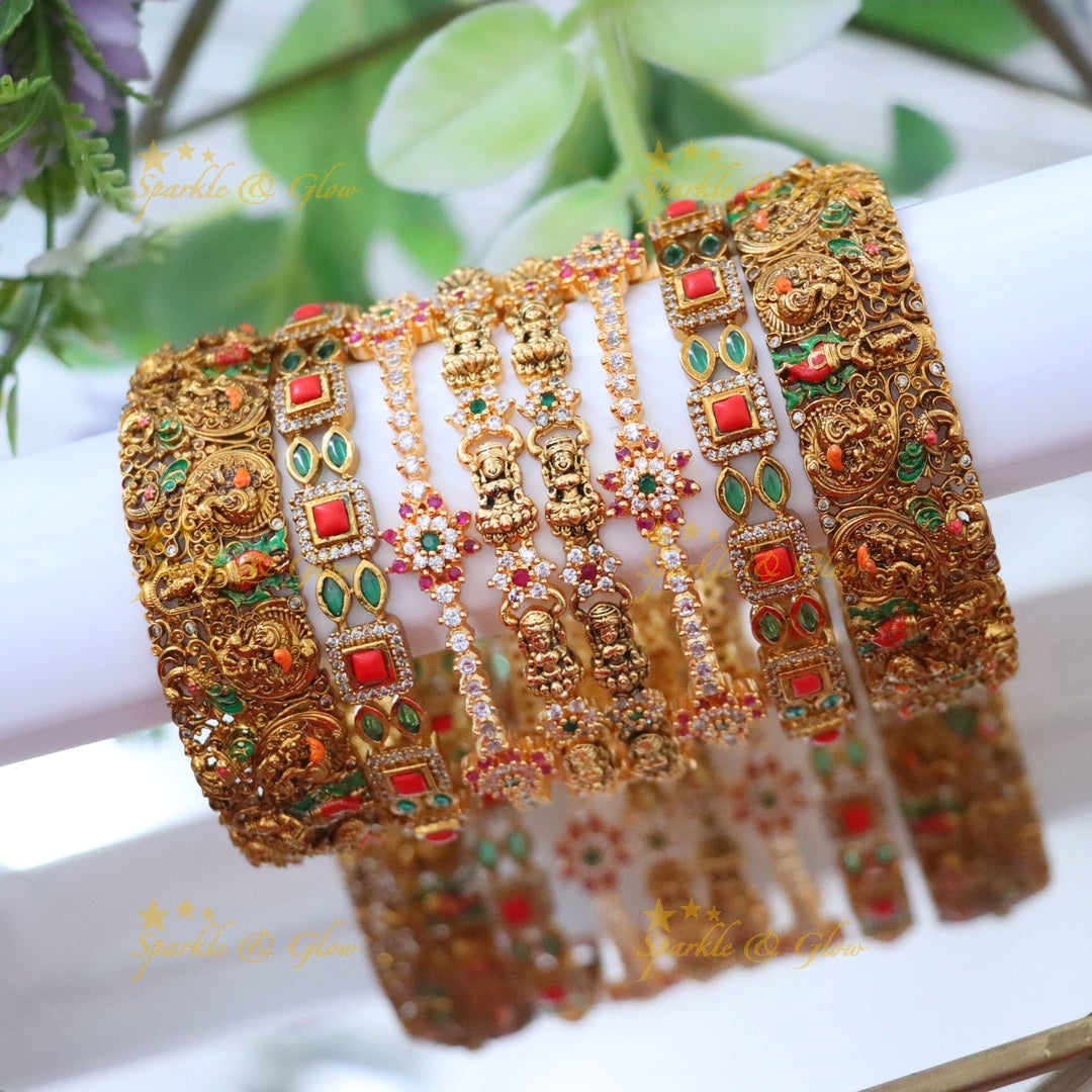 Exquisite Krishna Bangles - Perfect for Bridal Elegance