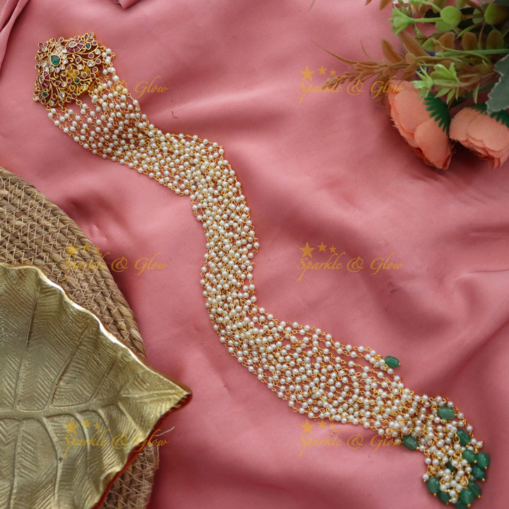 Exquisite Gold-Plated Hair Accessory for Brides
