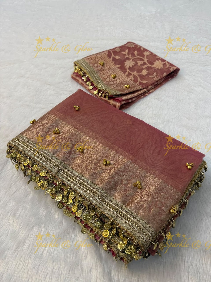 Exquisite Banarasi Tissue Organza Saree for Special Occasions