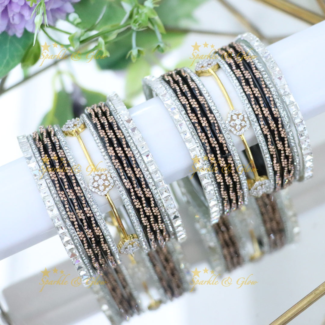 Sparkling AD Stone Bangles for Bridal Elegance