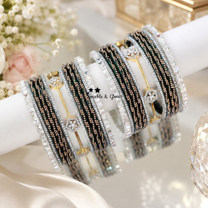 Sparkling AD Stone Bangles for Bridal Elegance