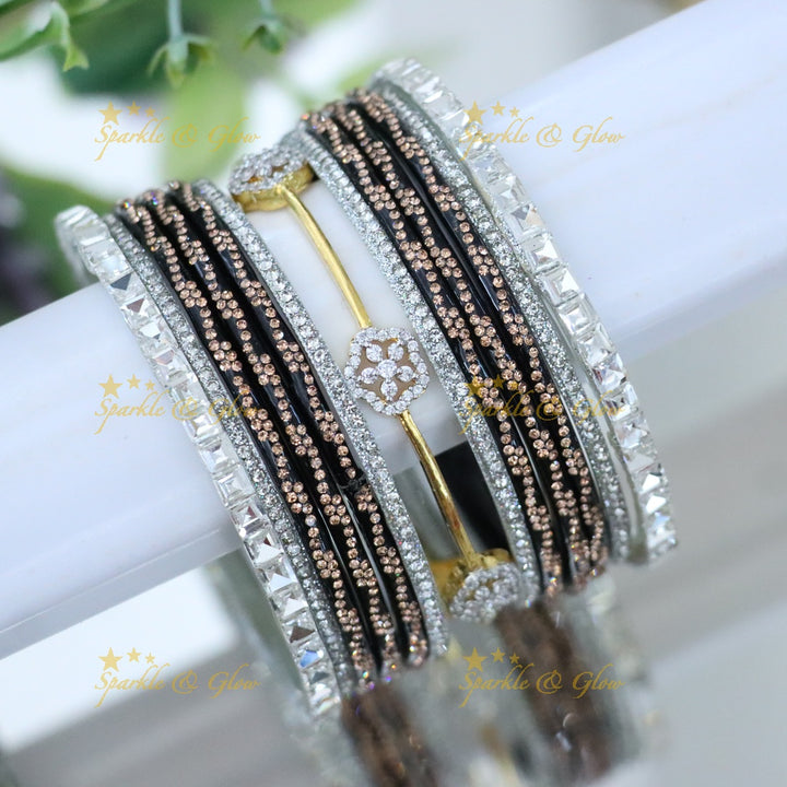 Sparkling AD Stone Bangles for Bridal Elegance