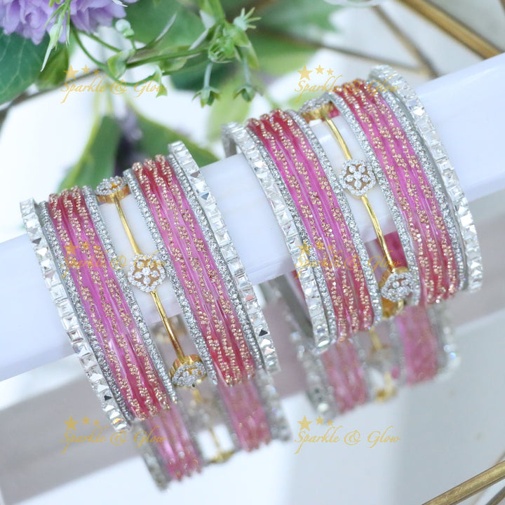 Sparkling AD Stone Bangles for Bridal Elegance