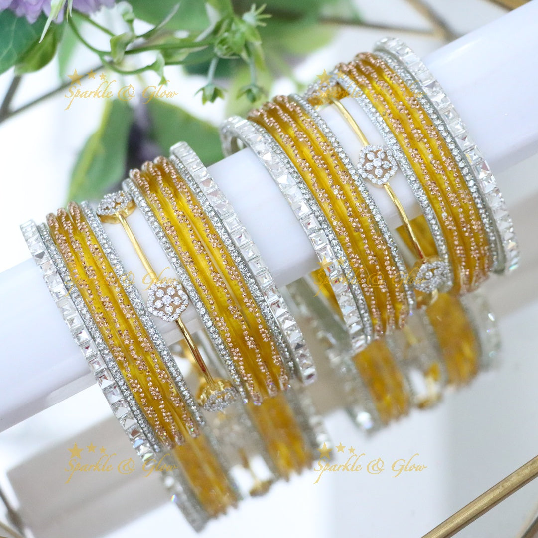 Sparkling AD Stone Bangles for Bridal Elegance