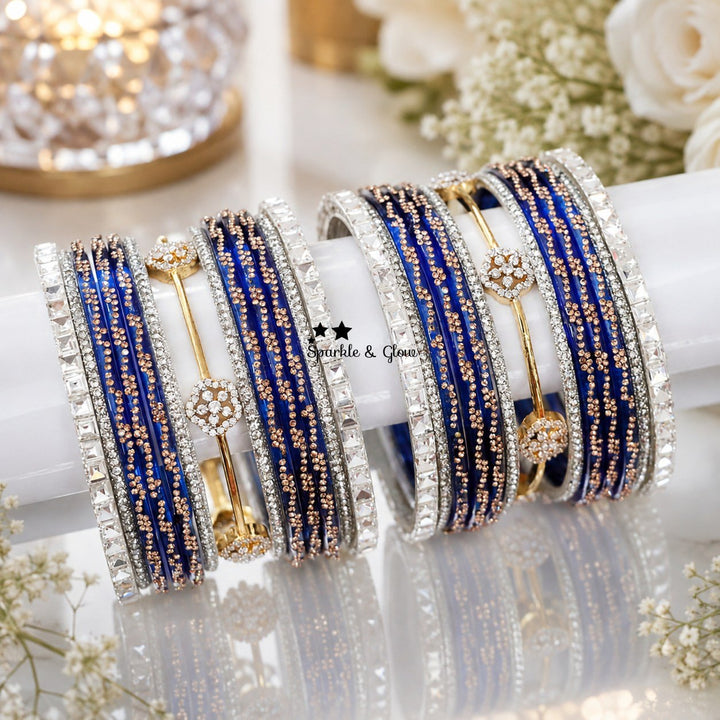 Sparkling AD Stone Bangles for Bridal Elegance