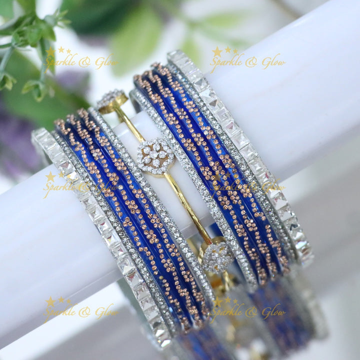 Sparkling AD Stone Bangles for Bridal Elegance