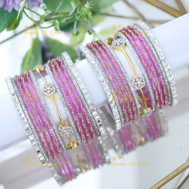 Sparkling AD Stone Bangles for Bridal Elegance