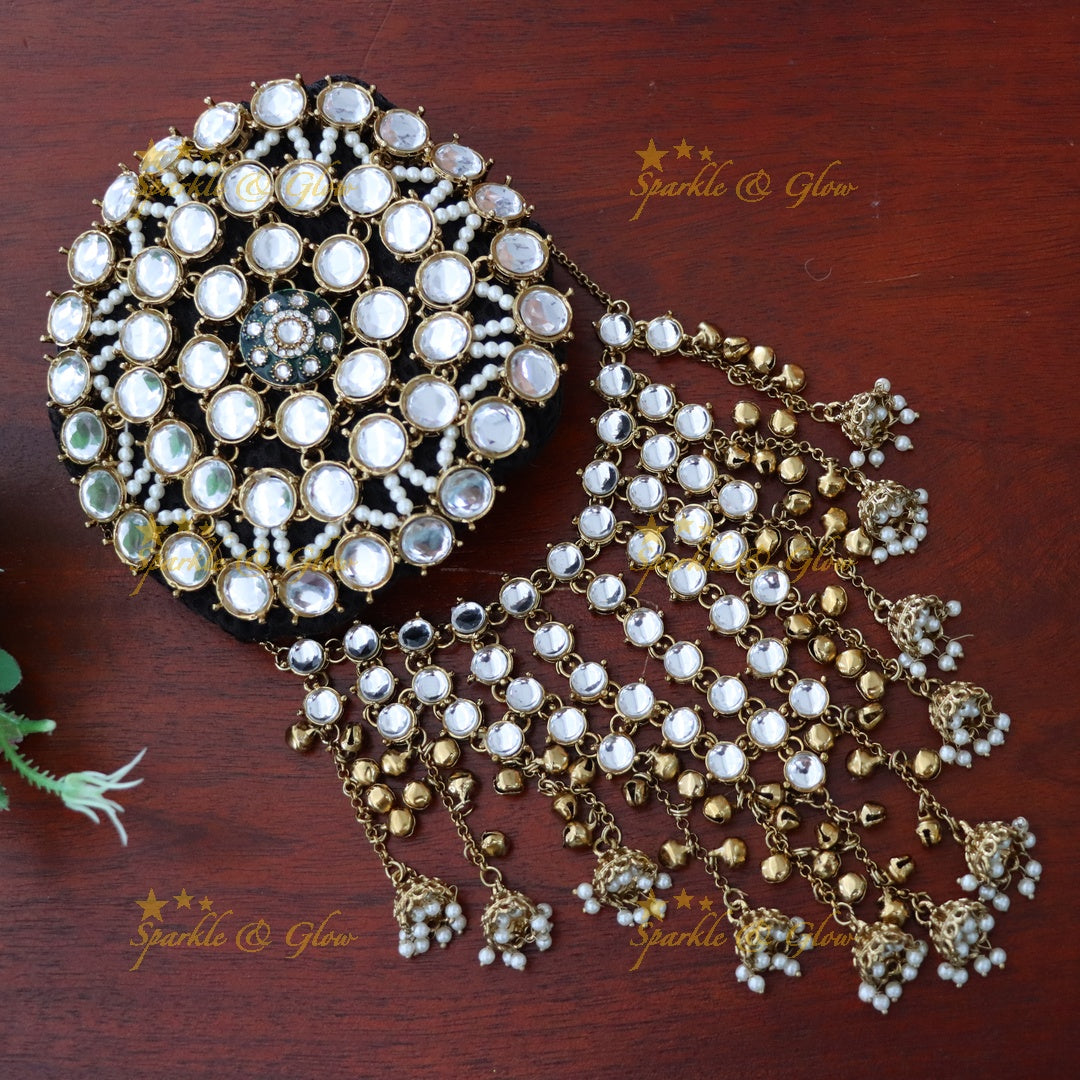 Premium Gold Festive Hair Bun Accessory for Weddings